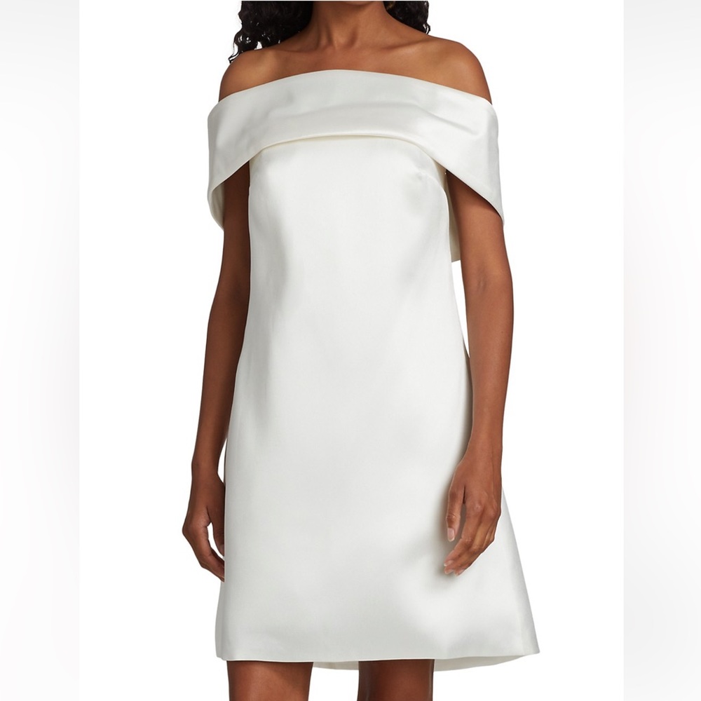 Amsale Mikado Off-The-Shoulder Shift Dress